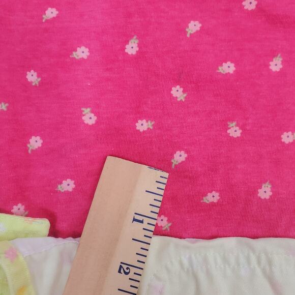 Y2k Vintage Circo 3T Playful Pink Floral 2pc Shortalls Overalls Girls Outfit Set - Picture 6 of 8